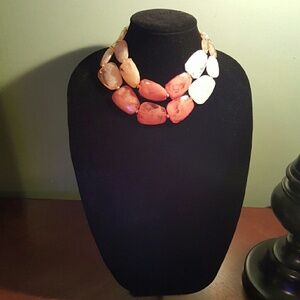 Orange ombre necklace set